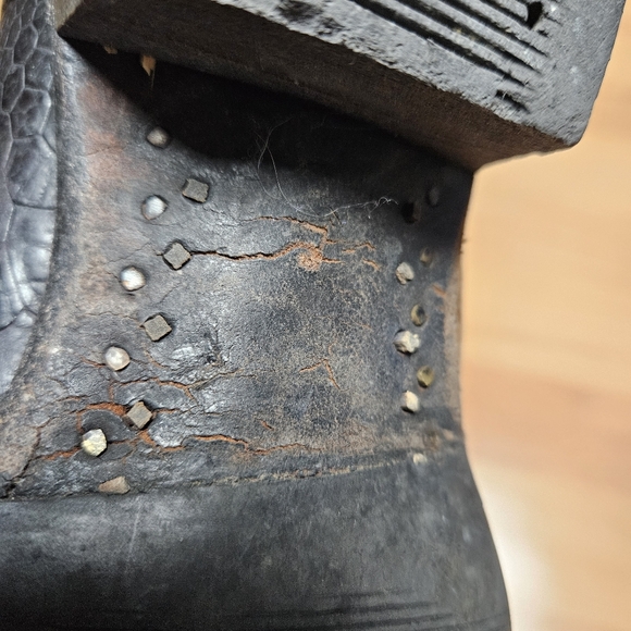 Nocona Boots Mens Black Leather Western Cowboy Boots Size 9D - Picture 14 of 15